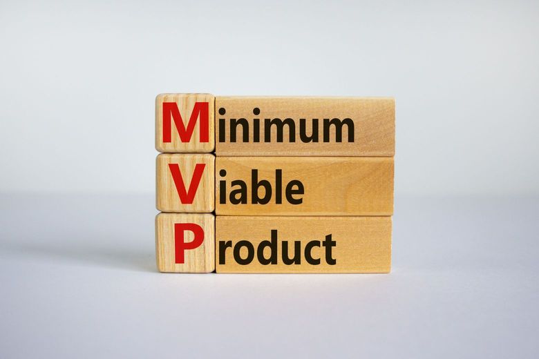 building blocks that spell Minimum Viable Product